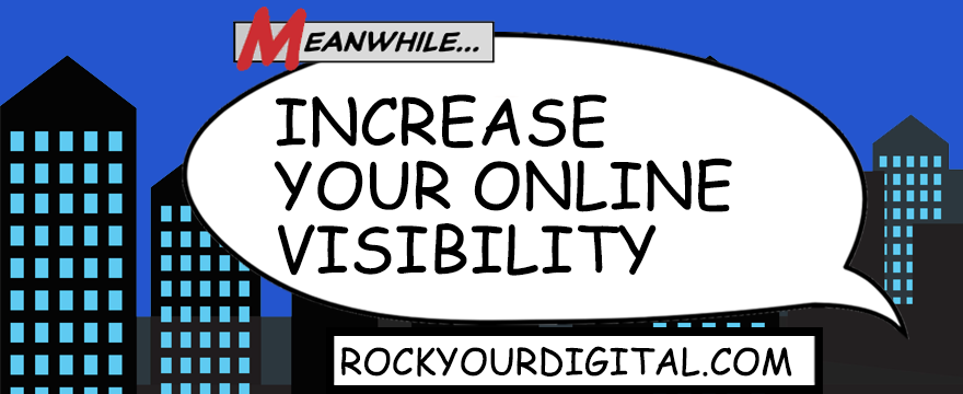 Speech bubble with the words: Increase your online visibility