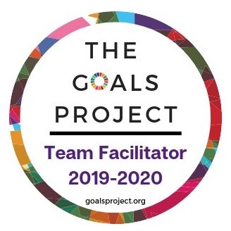 Digital badge for" "The Goals Project - Team Facilitator 2019-2020 goalsproject.org"